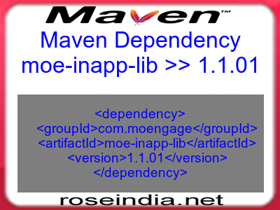 Maven dependency of moe-inapp-lib version 1.1.01