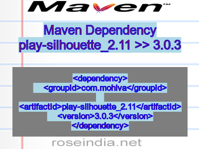 Maven dependency of play-silhouette_2.11 version 3.0.3