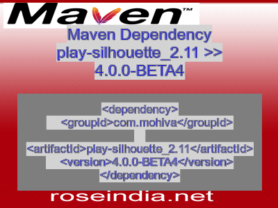 Maven dependency of play-silhouette_2.11 version 4.0.0-BETA4