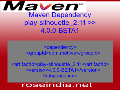 Maven dependency of play-silhouette_2.11 version 4.0.0-BETA1