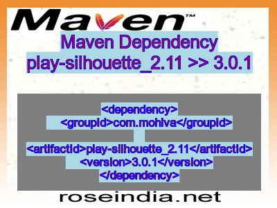 Maven dependency of play-silhouette_2.11 version 3.0.1
