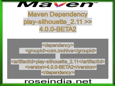 Maven dependency of play-silhouette_2.11 version 4.0.0-BETA2