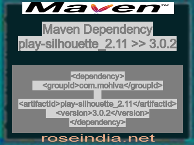 Maven dependency of play-silhouette_2.11 version 3.0.2