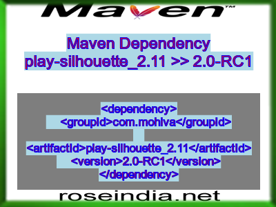 Maven dependency of play-silhouette_2.11 version 2.0-RC1