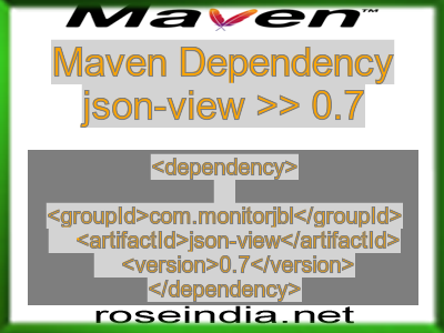 Maven dependency of json-view version 0.7