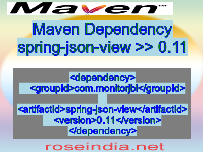 Maven dependency of spring-json-view version 0.11