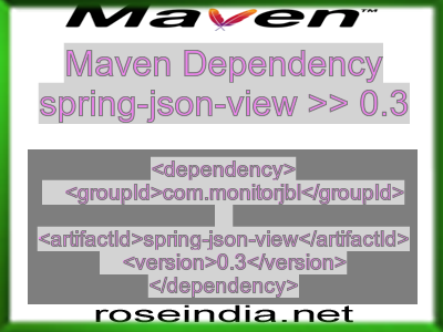Maven dependency of spring-json-view version 0.3