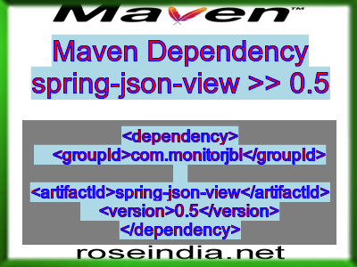 Maven dependency of spring-json-view version 0.5
