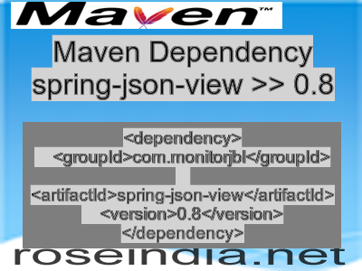 Maven dependency of spring-json-view version 0.8