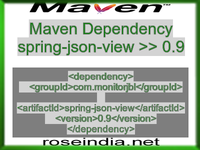 Maven dependency of spring-json-view version 0.9