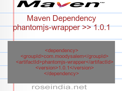 Maven dependency of phantomjs-wrapper version 1.0.1