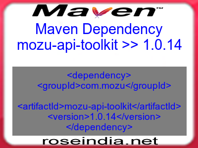 Maven dependency of mozu-api-toolkit version 1.0.14