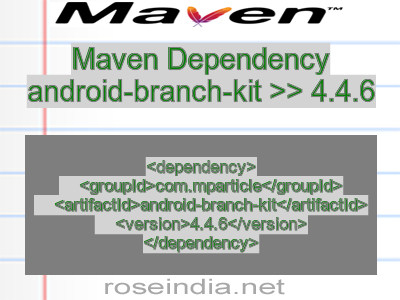 Maven dependency of android-branch-kit version 4.4.6