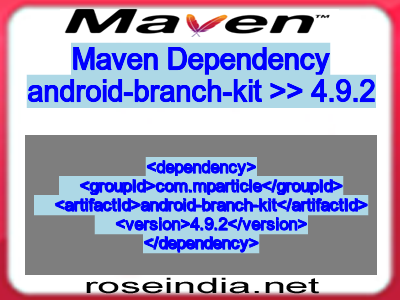 Maven dependency of android-branch-kit version 4.9.2