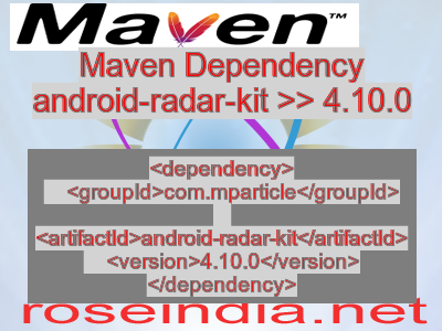 Maven dependency of android-radar-kit version 4.10.0