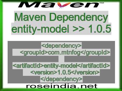 Maven dependency of entity-model version 1.0.5