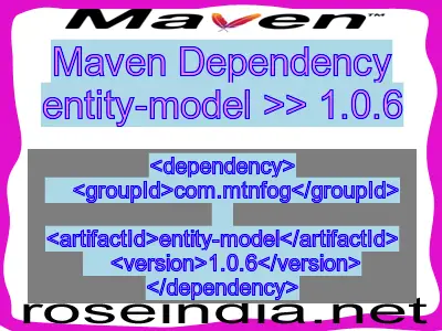 Maven dependency of entity-model version 1.0.6