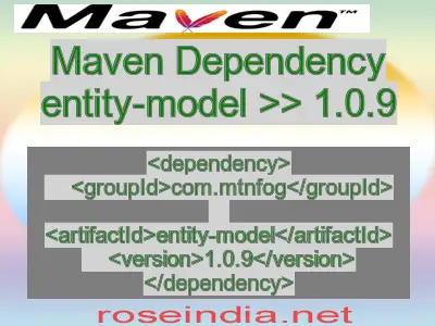 Maven dependency of entity-model version 1.0.9