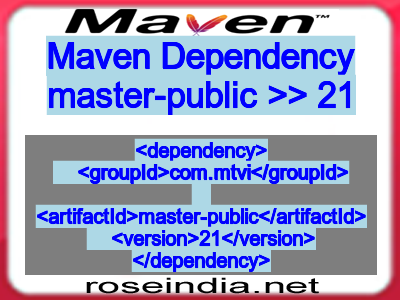Maven dependency of master-public version 21