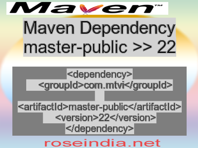 Maven dependency of master-public version 22