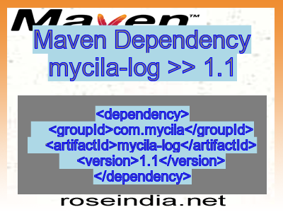 Maven dependency of mycila-log version 1.1