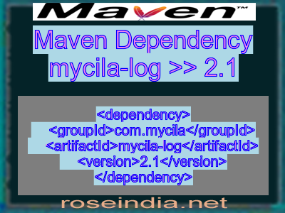 Maven dependency of mycila-log version 2.1