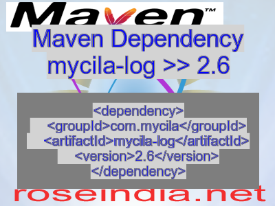 Maven dependency of mycila-log version 2.6