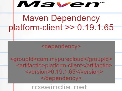 Maven dependency of platform-client version 0.19.1.65