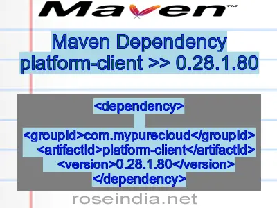 Maven dependency of platform-client version 0.28.1.80