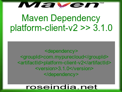 Maven dependency of platform-client-v2 version 3.1.0