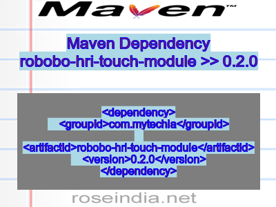Maven dependency of robobo-hri-touch-module version 0.2.0