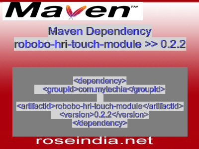 Maven dependency of robobo-hri-touch-module version 0.2.2