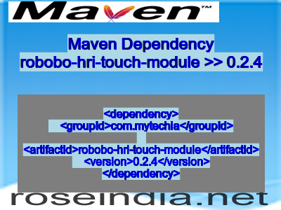 Maven dependency of robobo-hri-touch-module version 0.2.4