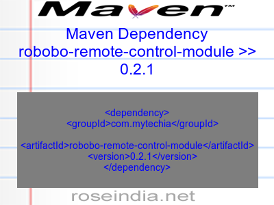 Maven dependency of robobo-remote-control-module version 0.2.1