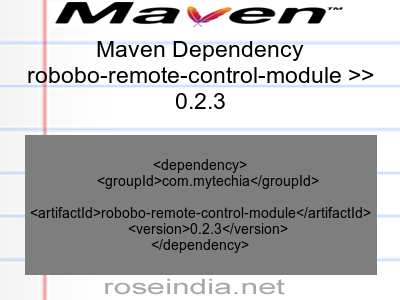 Maven dependency of robobo-remote-control-module version 0.2.3
