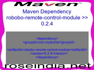 Maven dependency of robobo-remote-control-module version 0.2.4