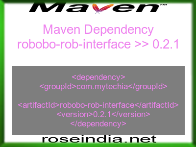 Maven dependency of robobo-rob-interface version 0.2.1