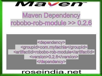 Maven dependency of robobo-rob-module version 0.2.6