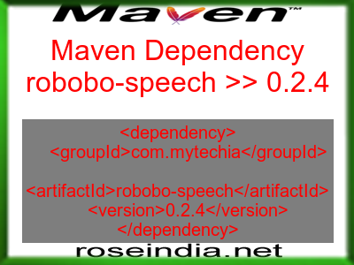 Maven dependency of robobo-speech version 0.2.4