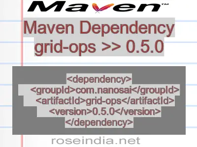 Maven dependency of grid-ops version 0.5.0