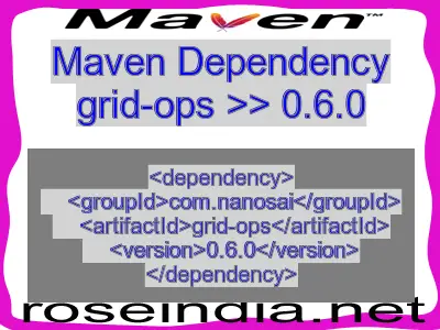 Maven dependency of grid-ops version 0.6.0