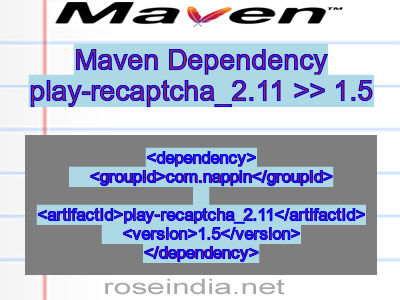 Maven dependency of play-recaptcha_2.11 version 1.5