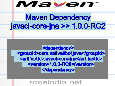 Maven dependency of javacl-core-jna version 1.0.0-RC2