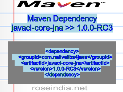 Maven dependency of javacl-core-jna version 1.0.0-RC3