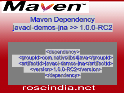 Maven dependency of javacl-demos-jna version 1.0.0-RC2