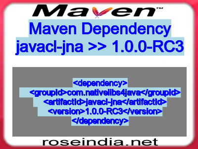 Maven dependency of javacl-jna version 1.0.0-RC3