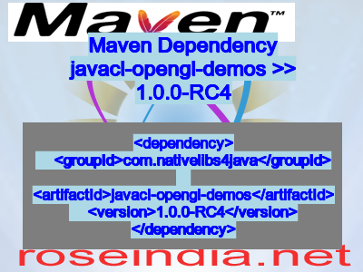 Maven dependency of javacl-opengl-demos version 1.0.0-RC4