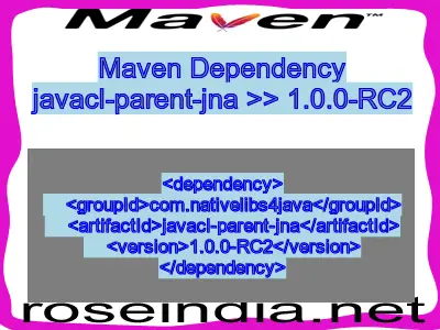 Maven dependency of javacl-parent-jna version 1.0.0-RC2