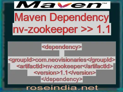 Maven dependency of nv-zookeeper version 1.1