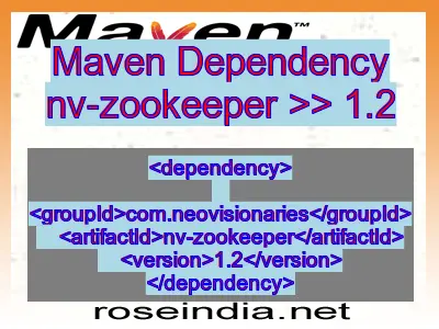Maven dependency of nv-zookeeper version 1.2